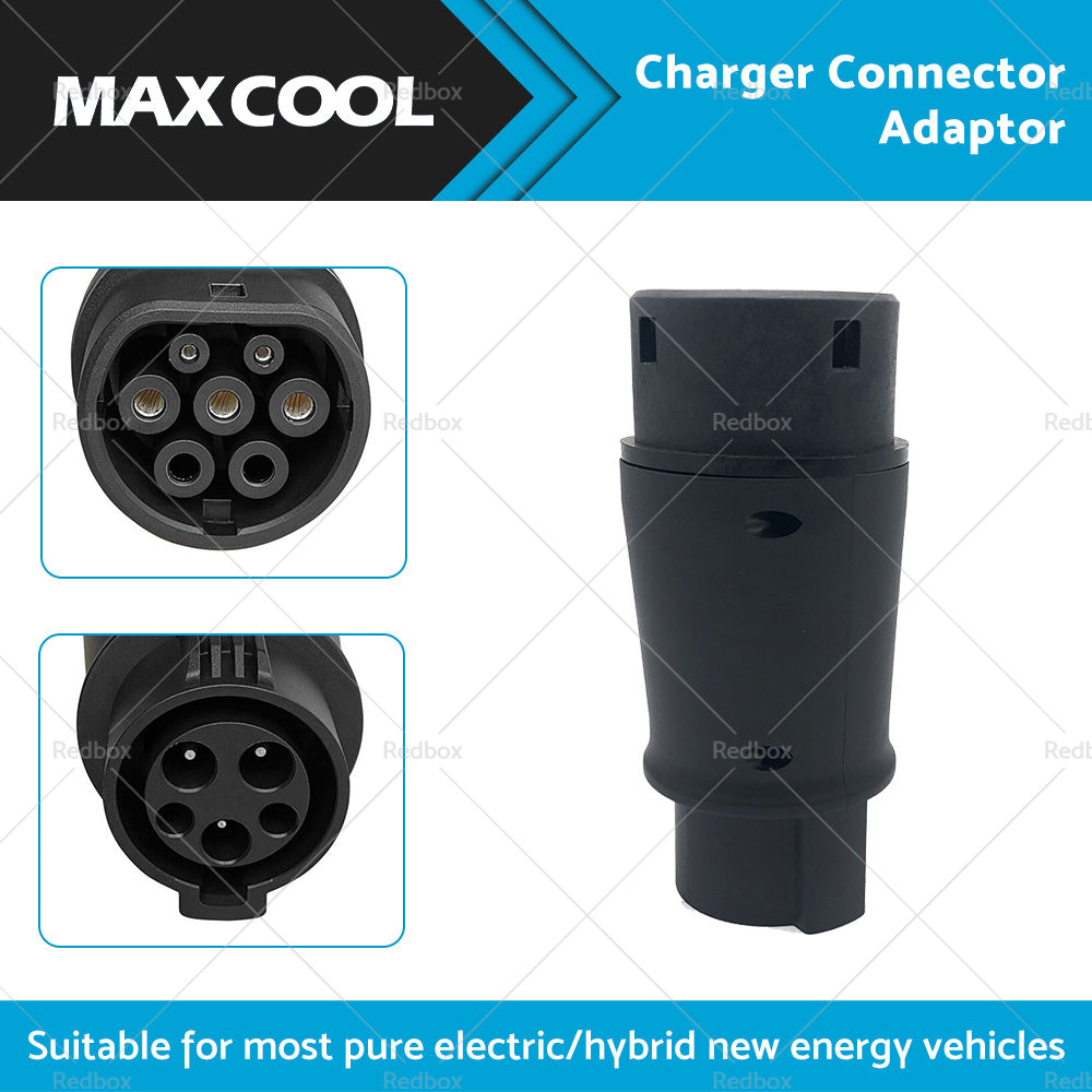 EVSE EV Adaptor 32A J1772 Type 1 to Type 2 Plug EV Adapter, Electric Cars V A3Y2-1