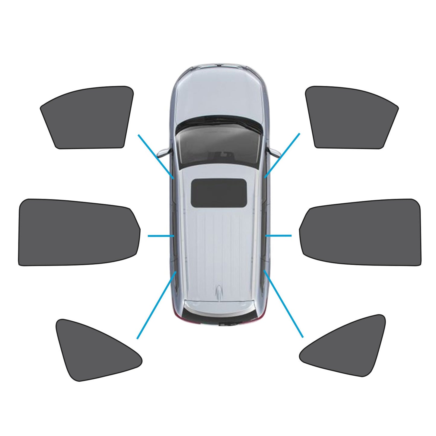 Magnetic Window Mesh Sun Blind Shade Suitable For MG ZS / ZST / ZS EV 2018-2023-0