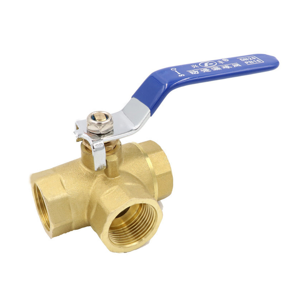 Three Way T Port Brass Ball Valve Suitable For Kitchen Water Pipe Systems-3