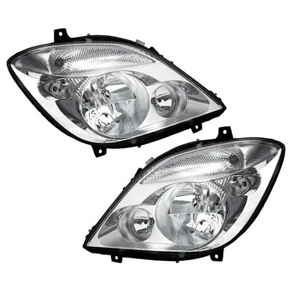 LH+RH Headlights 10-Pin w/ Fog Suitable for Mercedes-Benz Sprinter 2006–2013-0