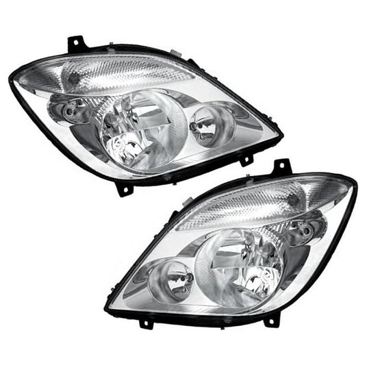 LH+RH Headlights 10-Pin w/ Fog Suitable for Mercedes-Benz Sprinter 2006–2013-0