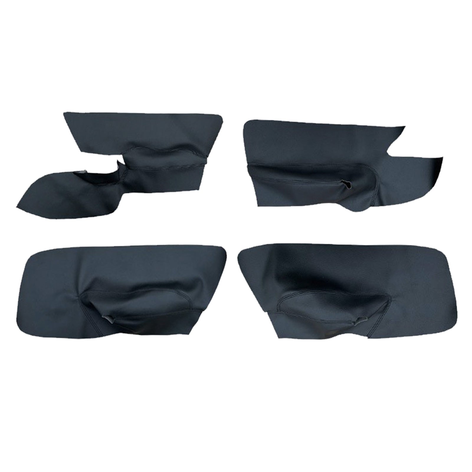 4x Black Leather LH RH Door Armrest Panel Cover Suitable For VW Jetta Golf MK5-0