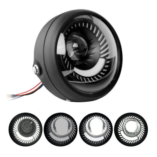 Motorcycle 6. 5inch LED Headlight DRL Hi Lo Running Light Suitable For Cafe Racer-0