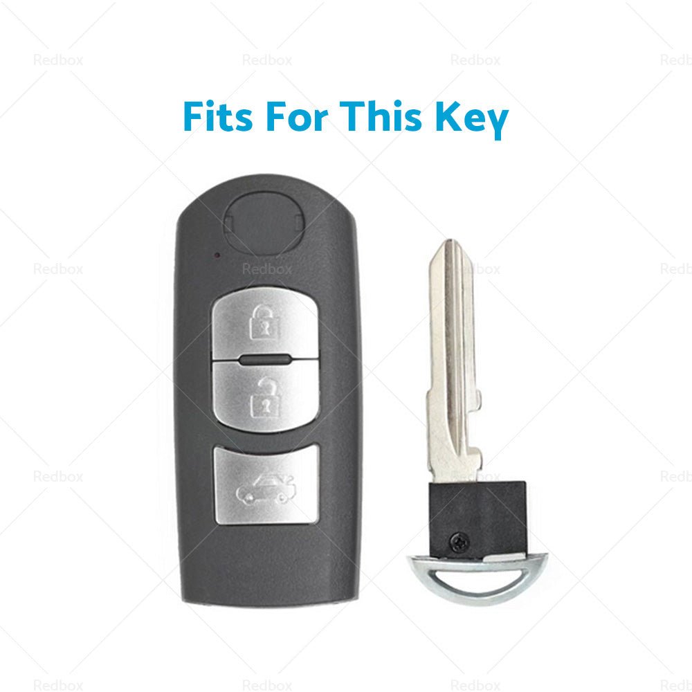 Beige TPU Car Remote Key Fob Case Cover Fits For Mazda 2 3 5 6 CX - 3 CX - 5 CX - 7 - Frazy's Auto Parts