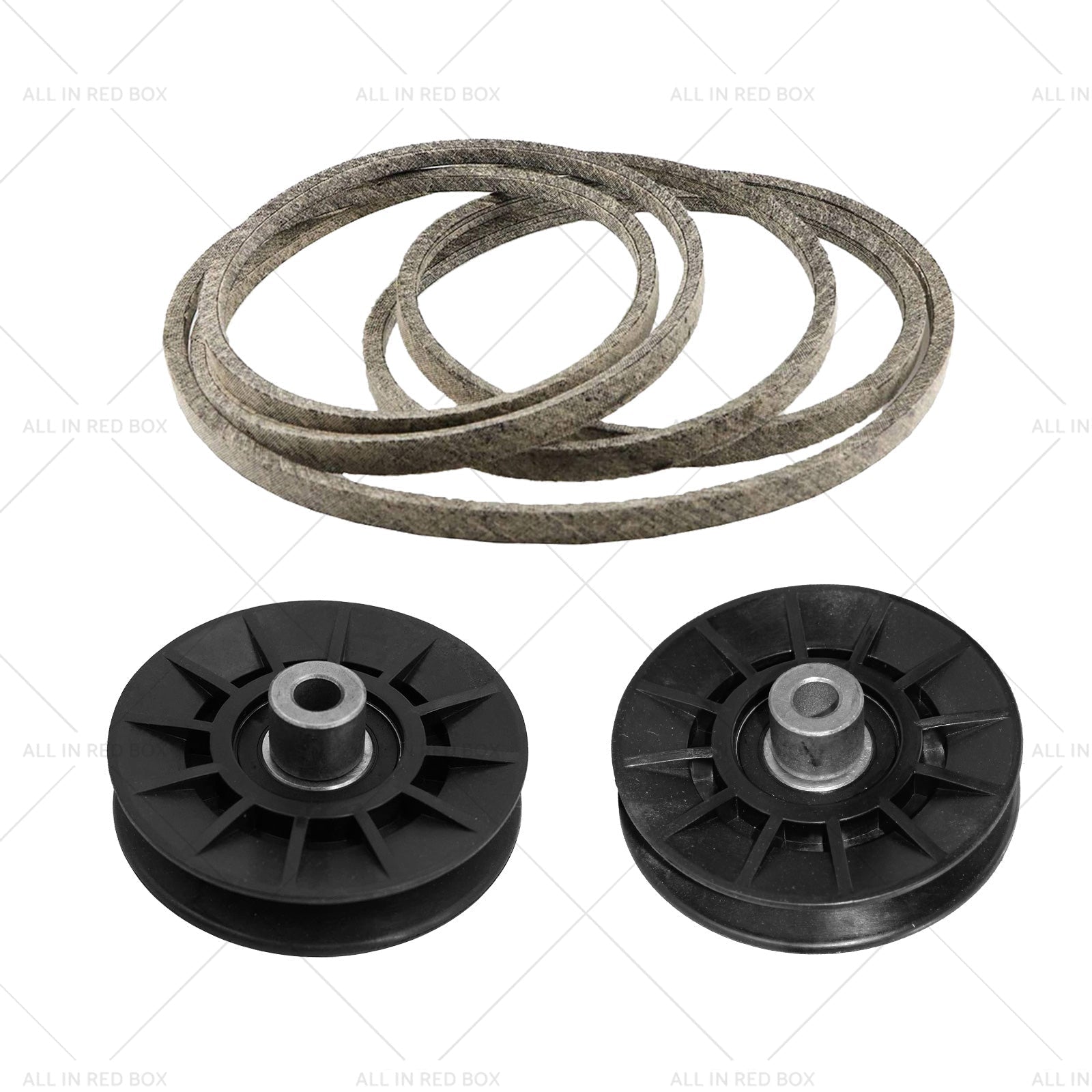 Belt with V - Idler Pulley & Flat Idler Pulley Suitable For Husqvarna LS / XLS / GTH / LGT Models - Frazy's Auto Parts