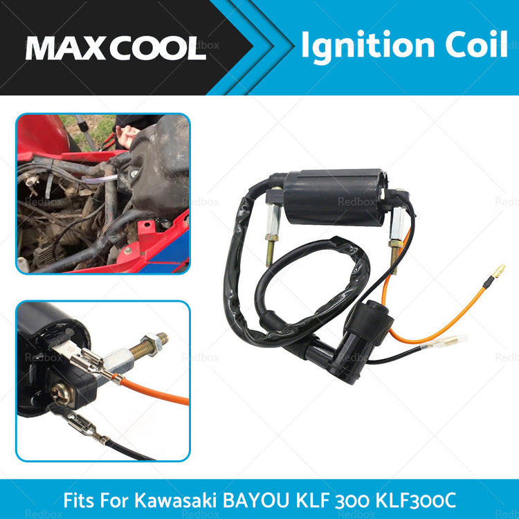 Ignition Coil Fit For Kawasaki BAYOU 300 KLF 300 KLF300C 1986-2004 ATV Quad Bike-1