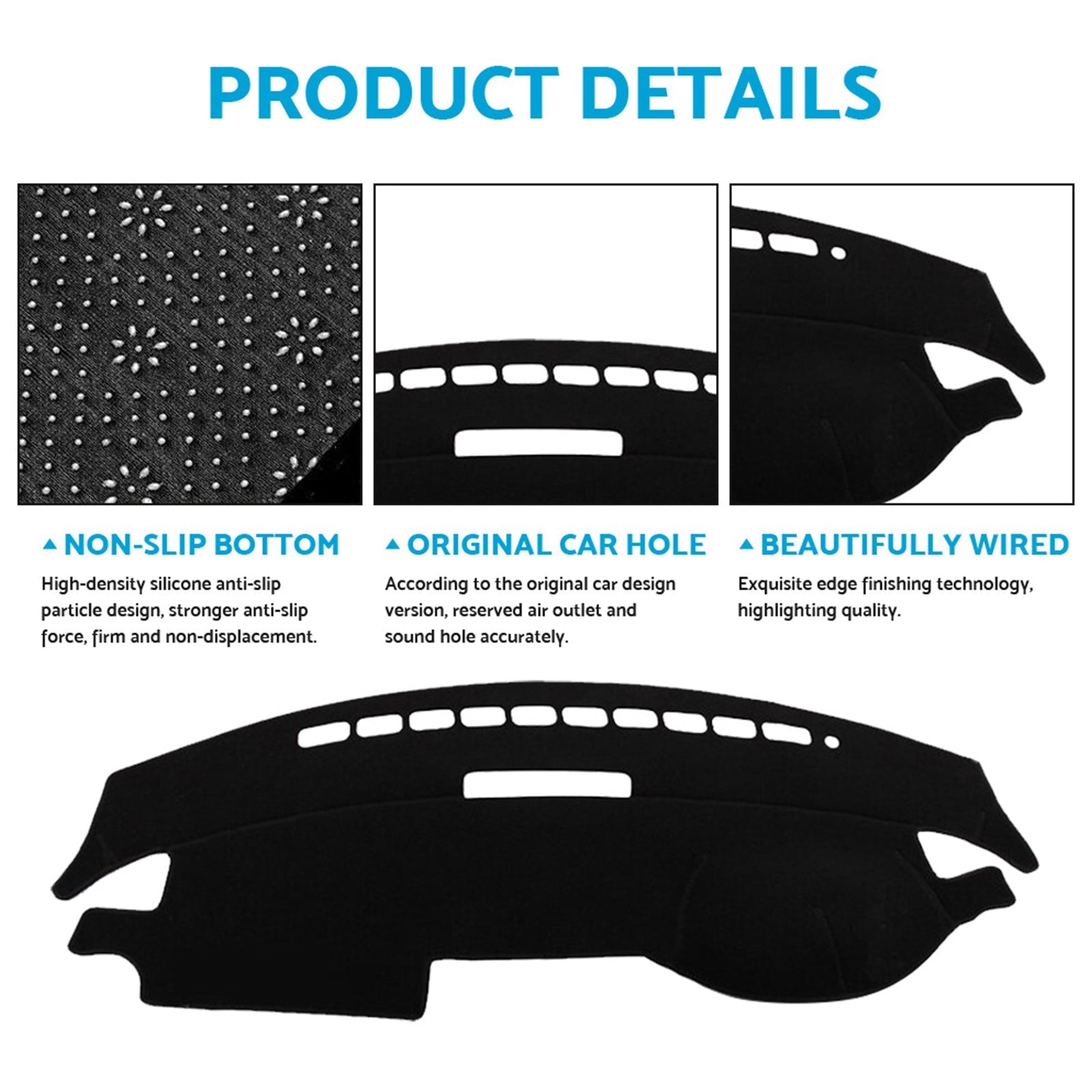 Black Dash Mat Suitable For Ford Everest Next Gen Ambiente Trend Sport 2022‑2025 - Frazy's Auto Parts
