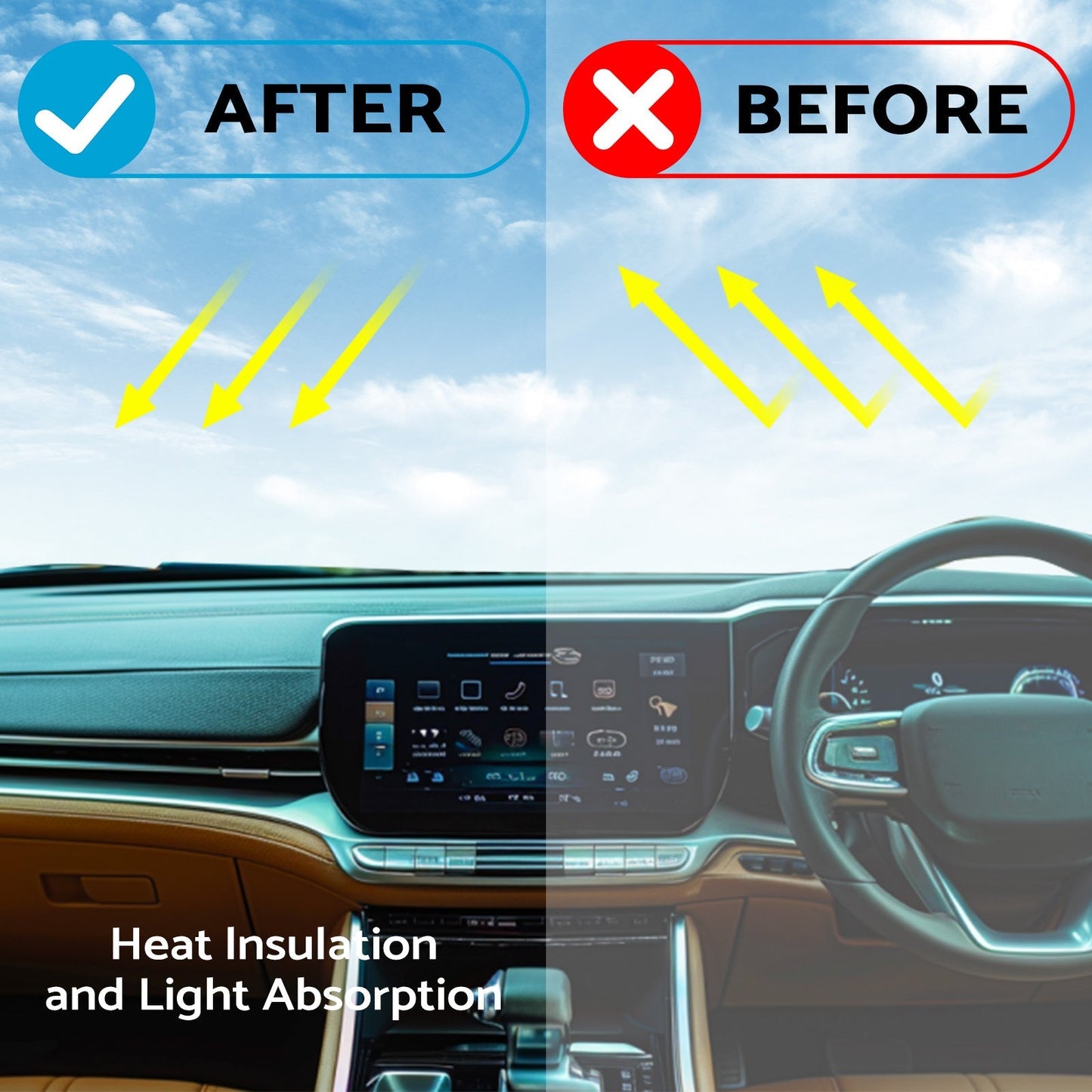 Black Dashboard Sun Cover Dash Mat Suitable For Haval H6 LUX 2016 - 2020 - Frazy's Auto Parts