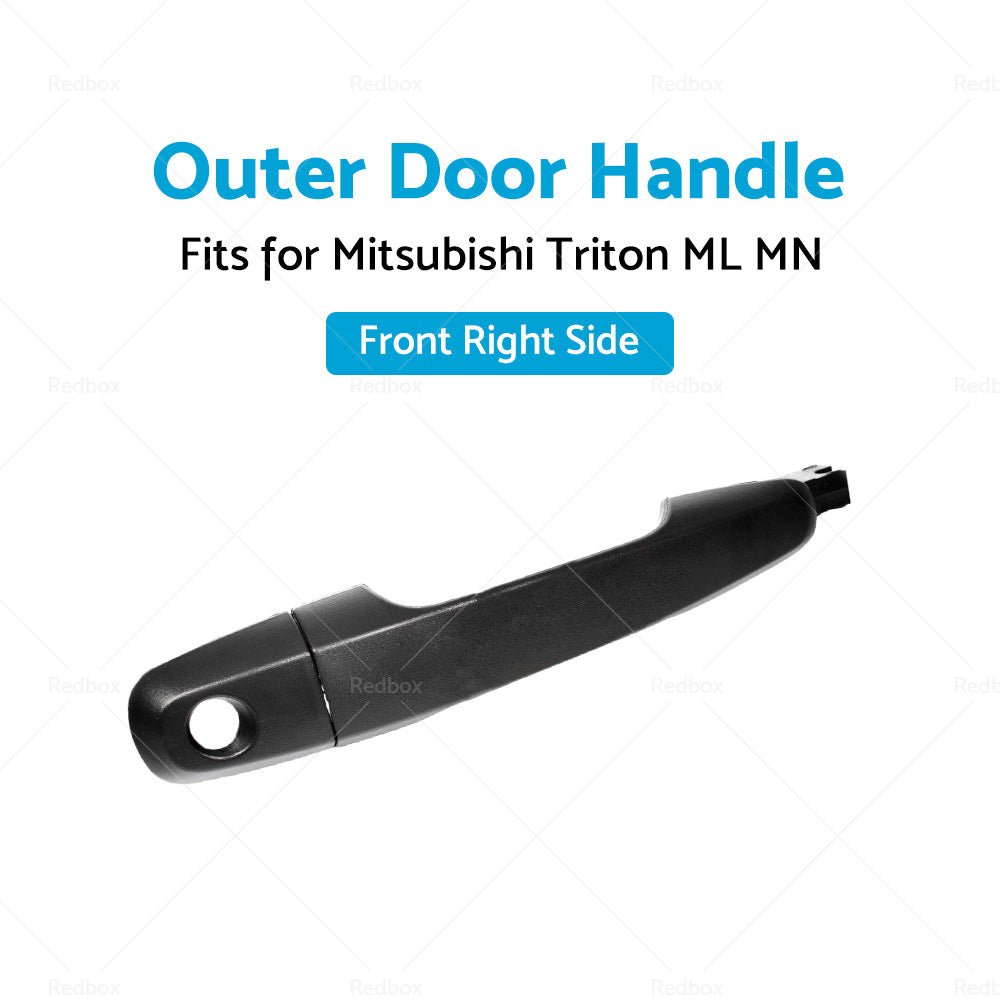 Black Front Right Outer Door Handle Suitable For Mitsubishi Triton ML MN 06 - 15 - Frazy's Auto Parts