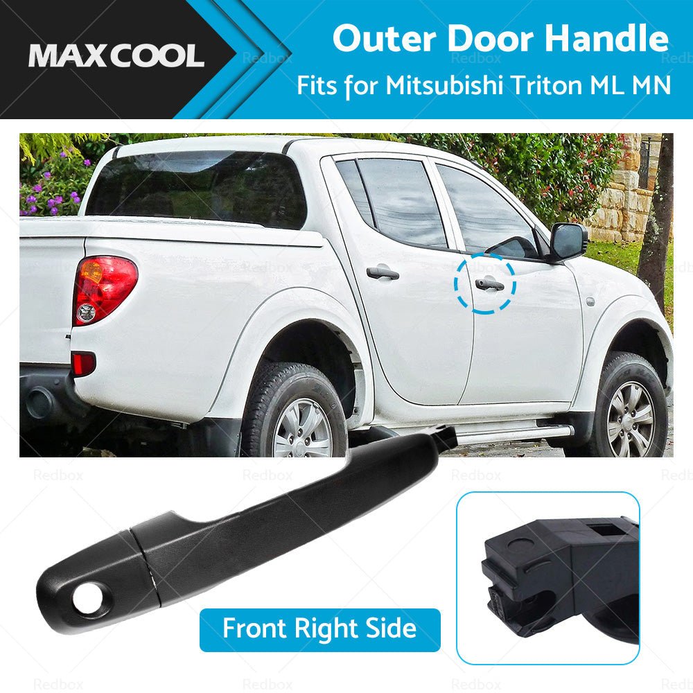 Black Front Right Outer Door Handle Suitable For Mitsubishi Triton ML MN 06 - 15 - Frazy's Auto Parts