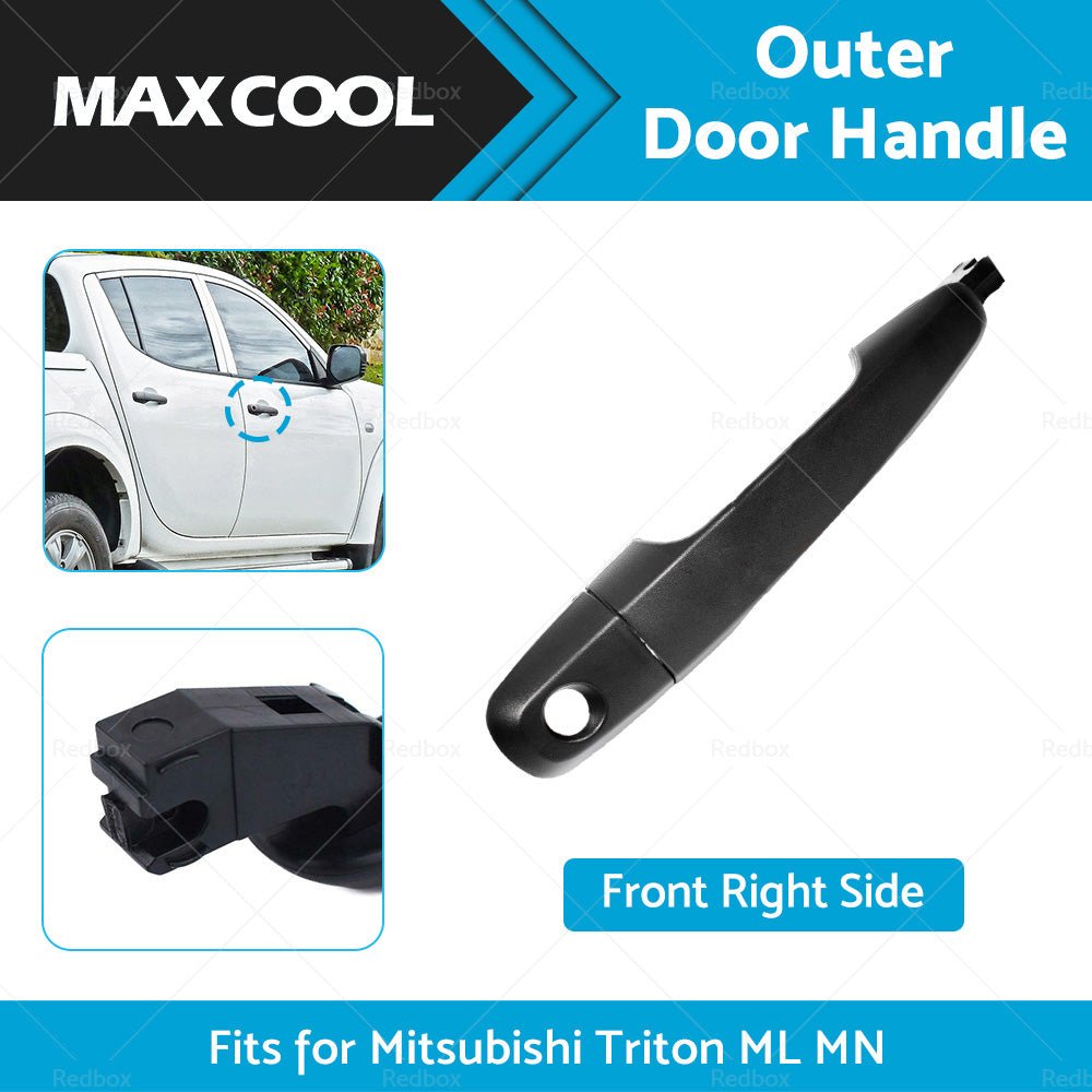Black Front Right Outer Door Handle Suitable For Mitsubishi Triton ML MN 06 - 15 - Frazy's Auto Parts