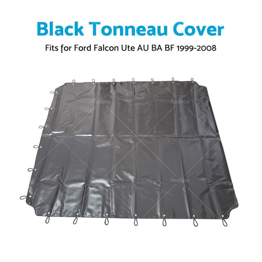 Black Tonneau Cover Tarp for Ford Falcon Ute AU BA BF 1999 - 2008 UV - protection - Frazy's Auto Parts