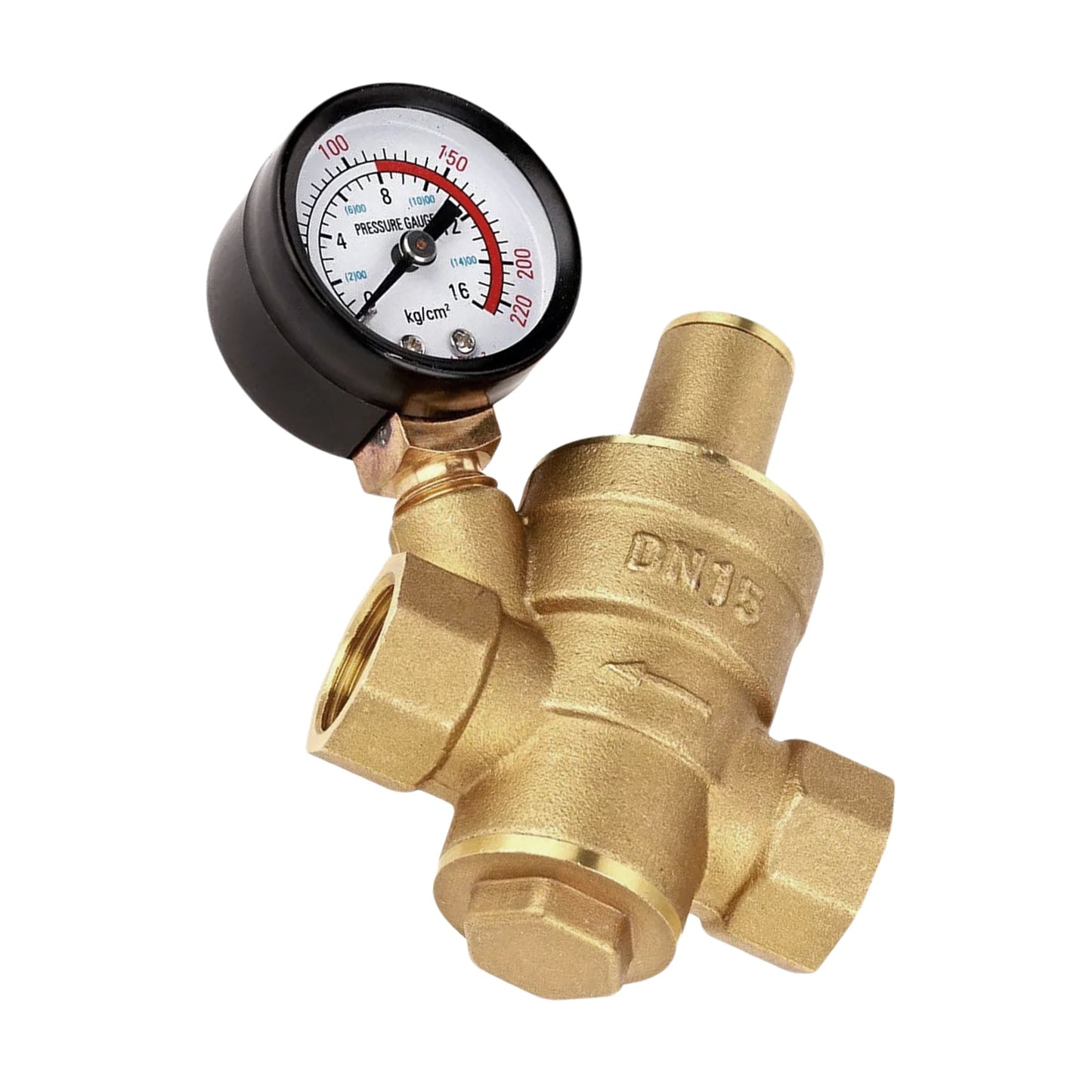Brass Adjustable Water Pressure Reducing Valve with Gauge DN15 / DN20 / DN25 - Frazy's Auto Parts