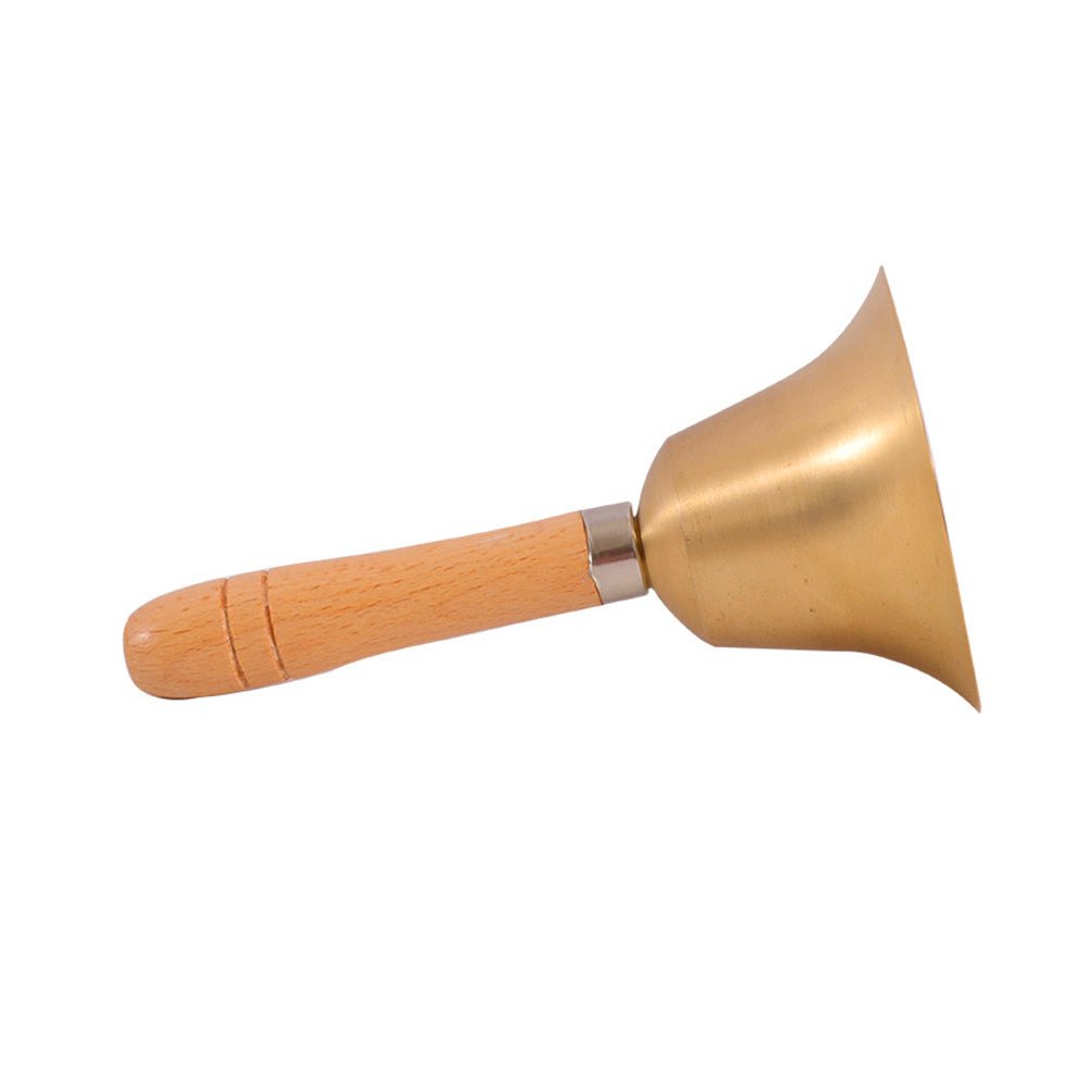 Brass Hand Bell Loud Call Bell Handbell Desk Ringbell for Wedding Festival - Frazy's Auto Parts