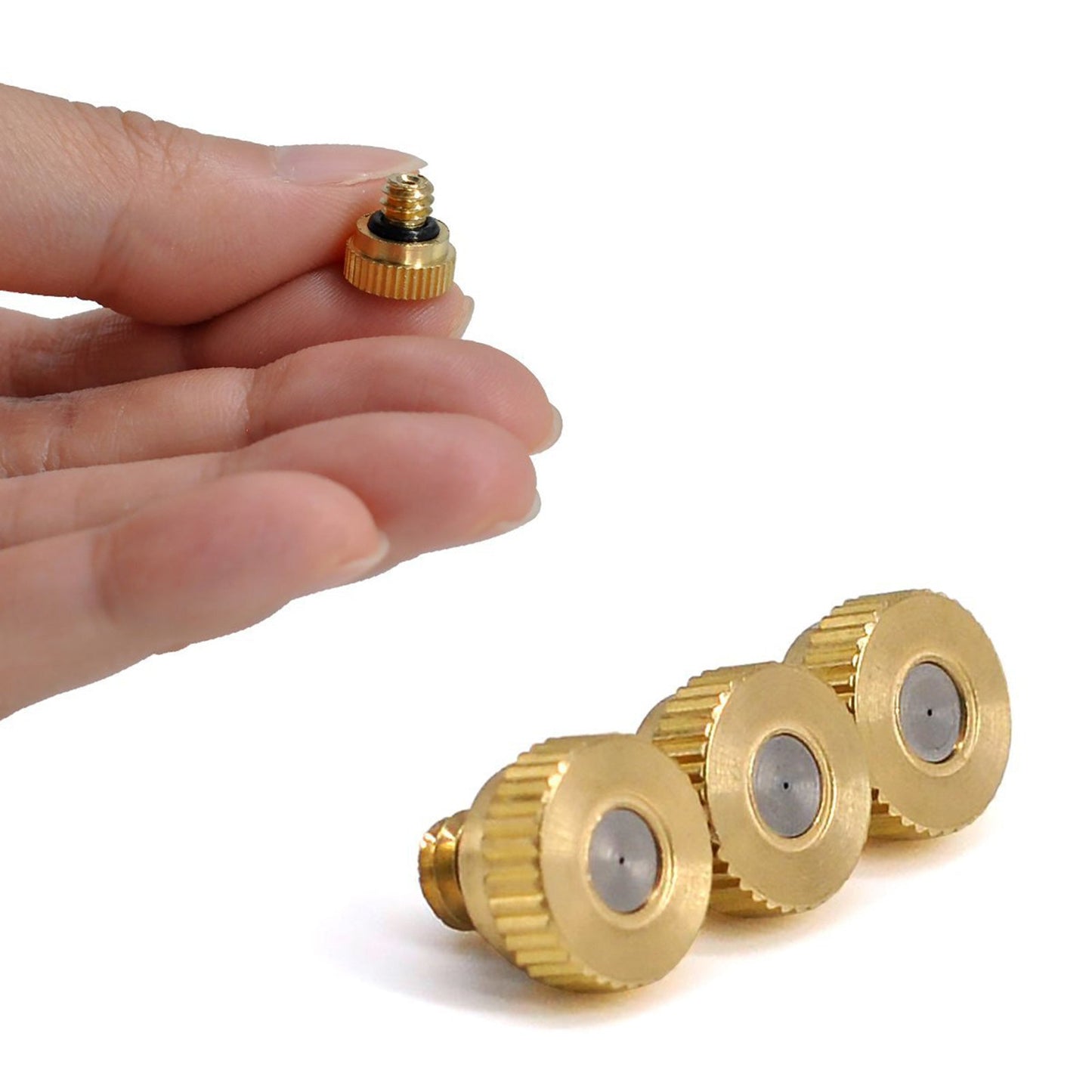 Brass Misting Nozzles Kit 0.016 Inch 10 - 24 For Cooling System Water Mister Sprinkle - Frazy's Auto Parts