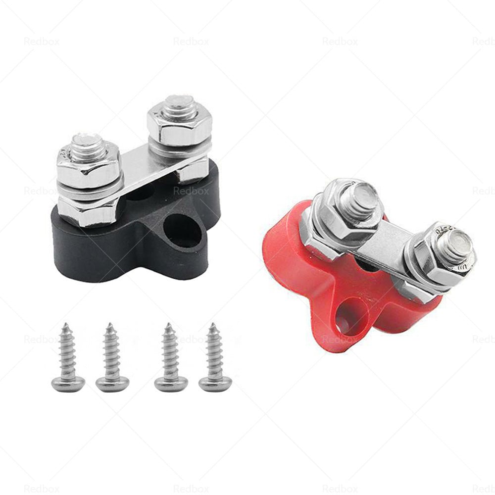 Bus Bar Terminal Blocks Heavy Duty M8+M8 Positive Power Distribution Studs - Frazy's Auto Parts