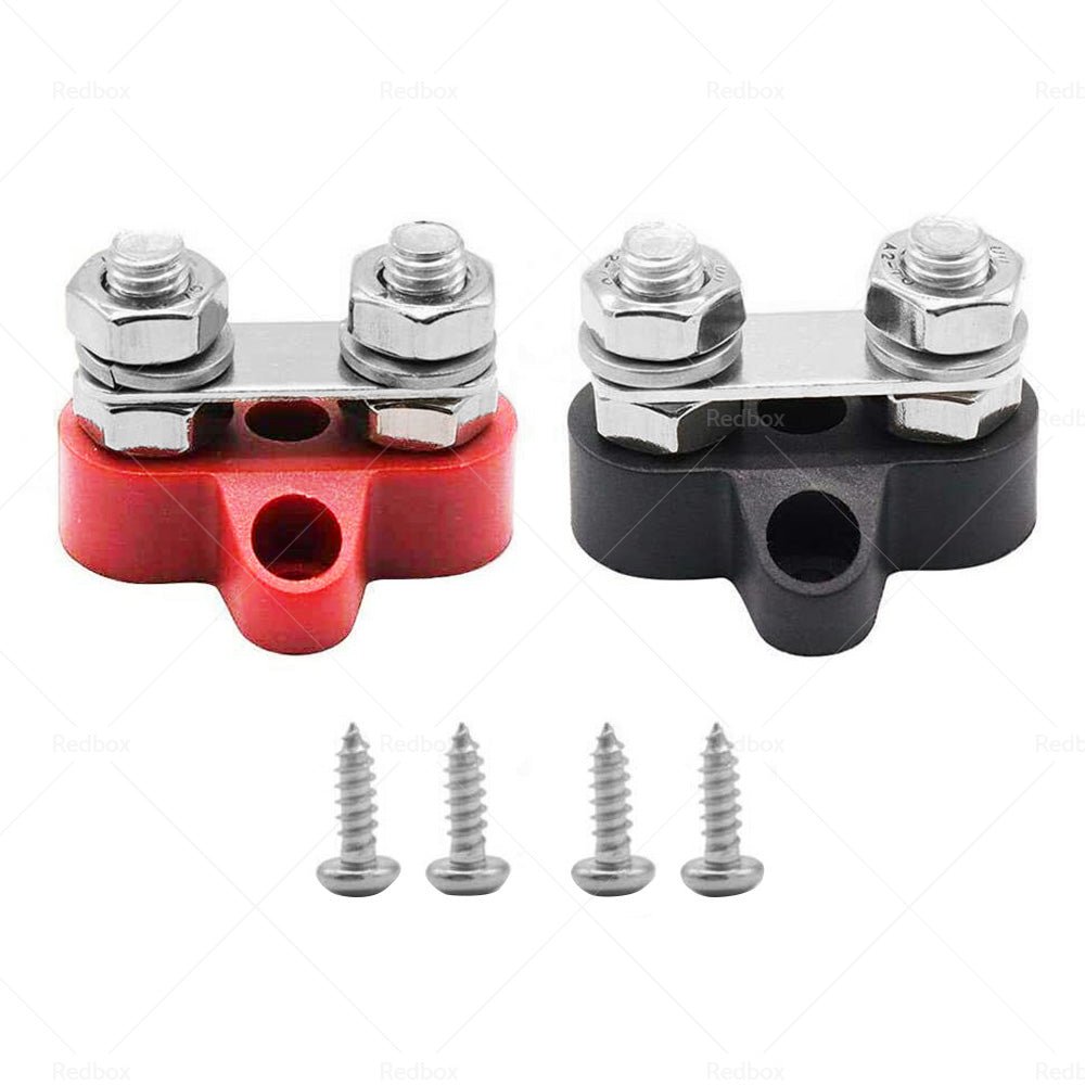 Bus Bar Terminal Blocks Heavy Duty M8+M8 Positive Power Distribution Studs - Frazy's Auto Parts