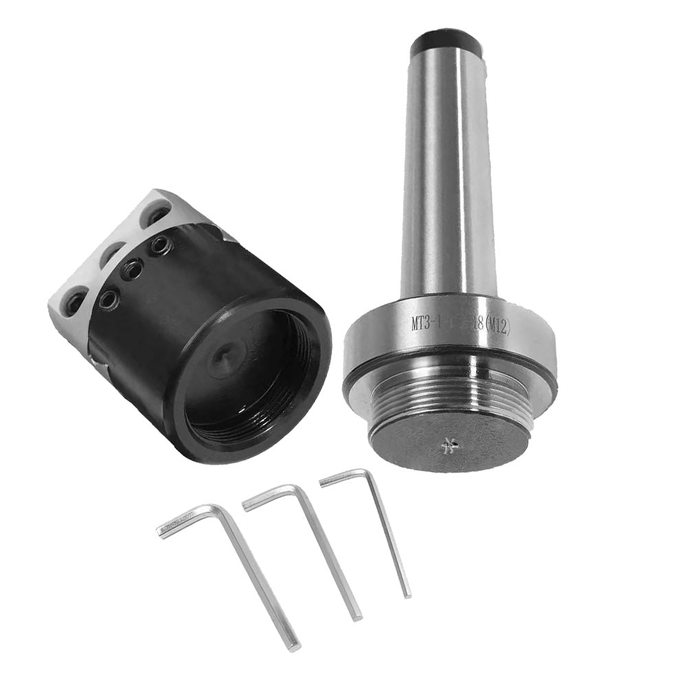 1 Set 12mm Boring Head with 9x 12mm Carbide Boring Tips MT3 M12 1-1/2-18 Shank-4