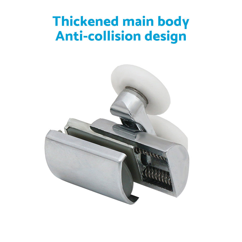 Shower Door Roller 4x Zinc Alloy Twin Top & Bottom Runners Wheel 23mm Suitable For Sliding Doors-2