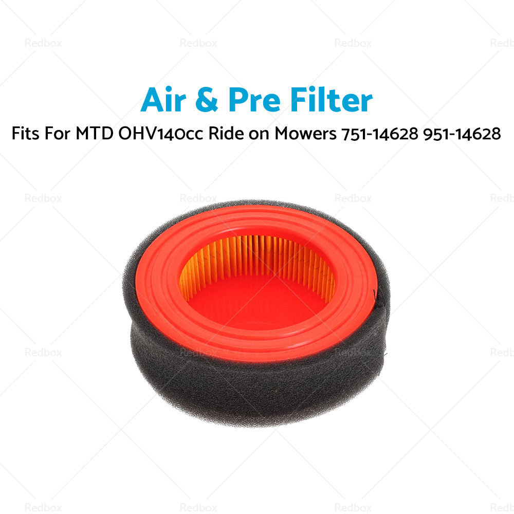Air  and  Pre Filter For MTD OHV140cc Ride on Mowers 751-14628 951-14628-1