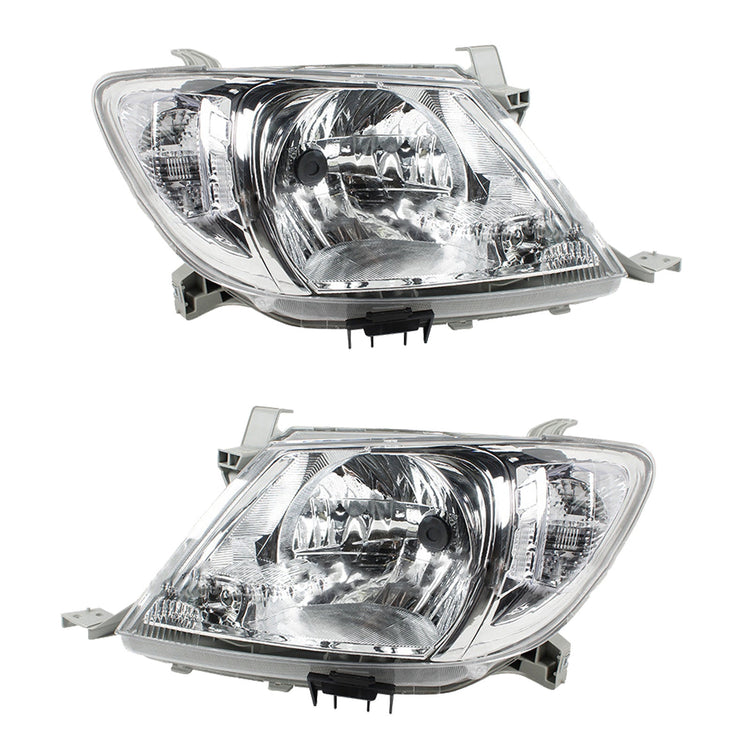 Pair of Left & Right Headlight Lamps Suitable for Toyota Hilux 2008-2012-0