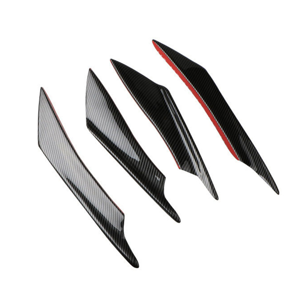 4x Carbon Fiber Bumper Fin Canard Splitter Diffuser Valence Spoiler Lip-4