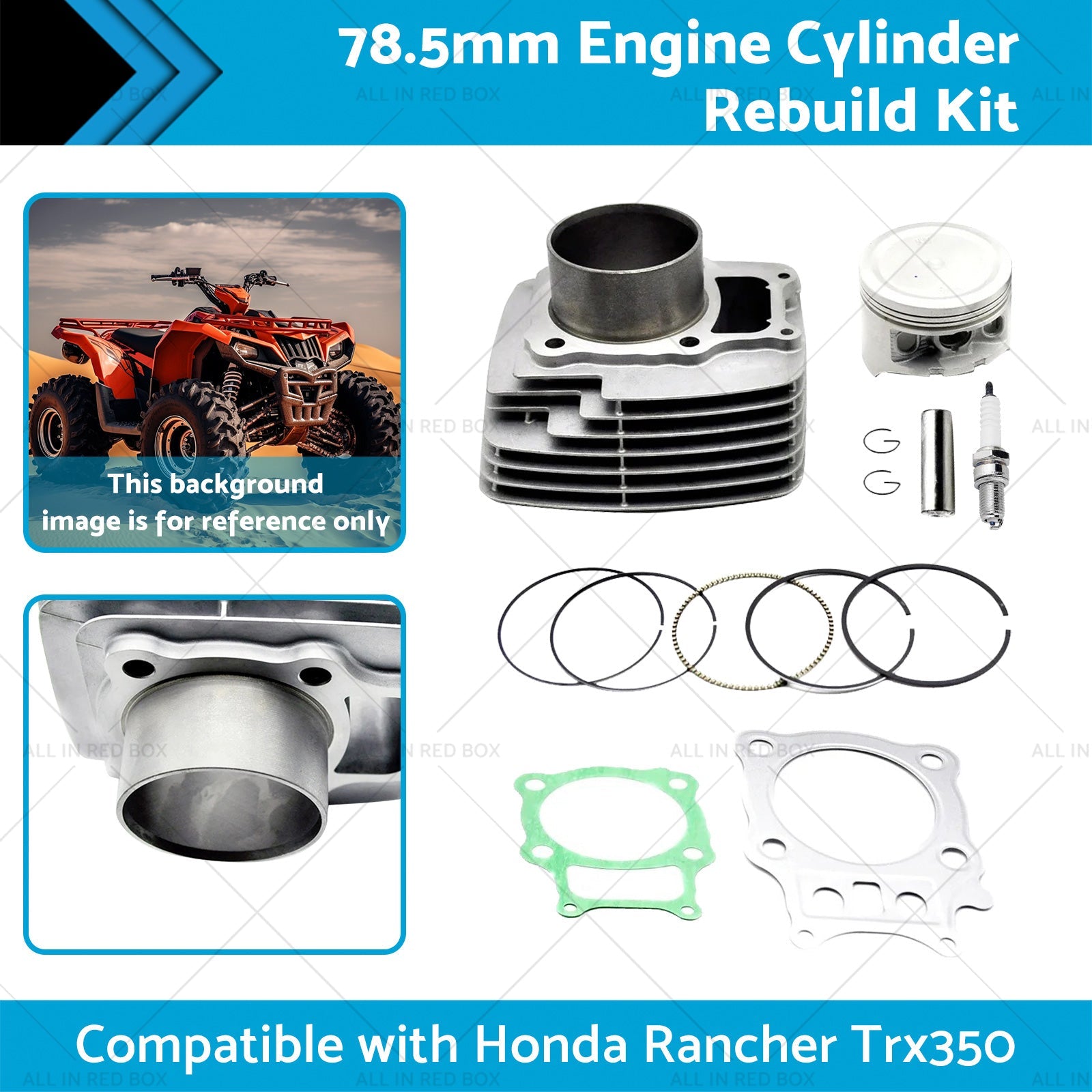 78.5mm Engine Cylinder Rebuild Kit Suitable For Honda TRX350 Rancher 2000-2006-1