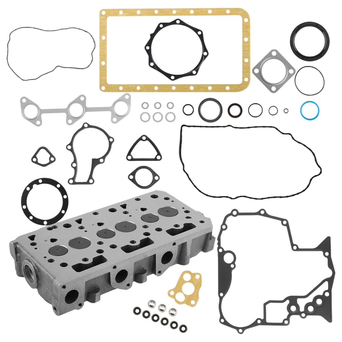 Complete Cylinder Head & Gasket Kit Suitable For Kubota Engine D902 ZD323 / RTV900-0