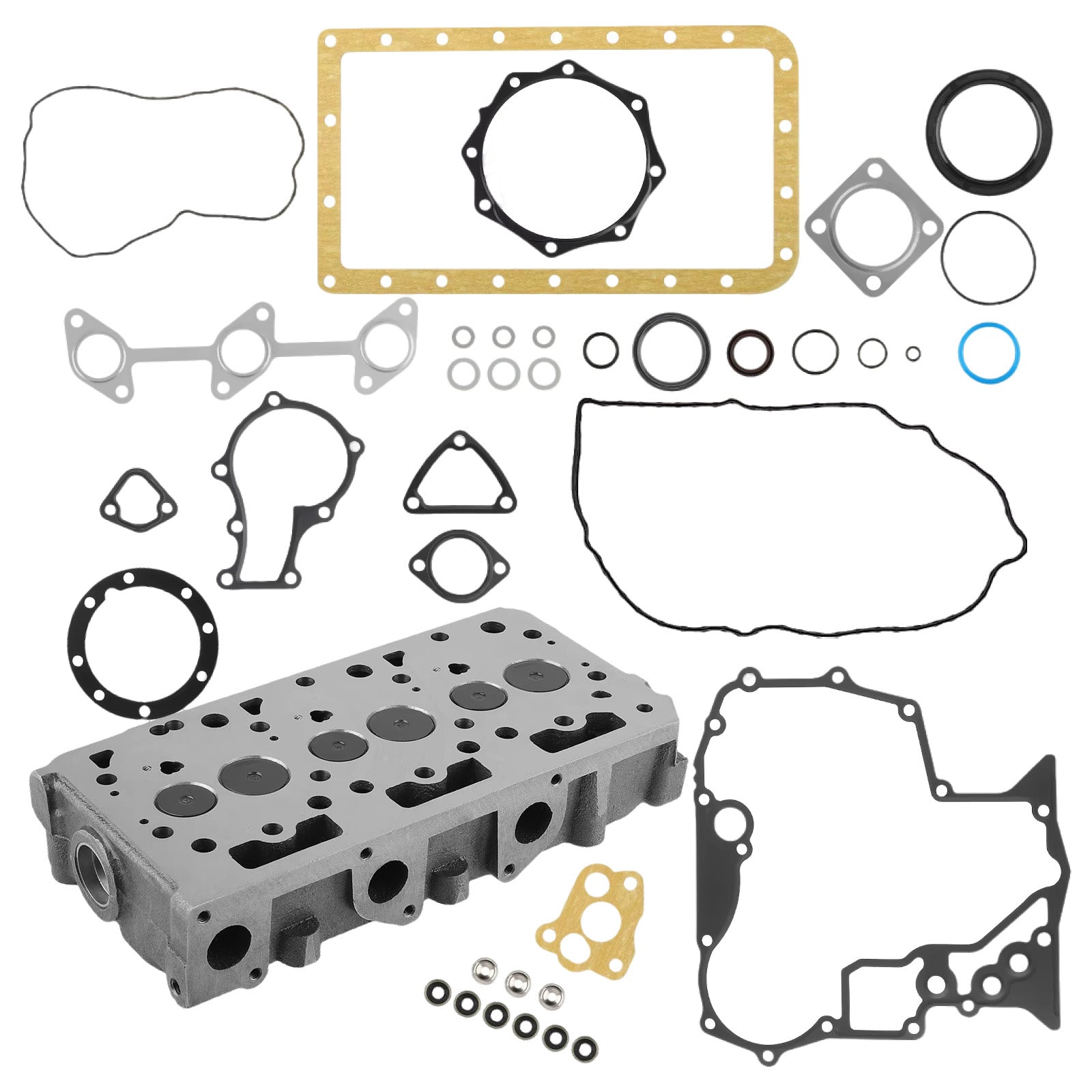 Complete Cylinder Head & Gasket Kit Suitable For Kubota Engine D902 ZD323 / RTV900-0