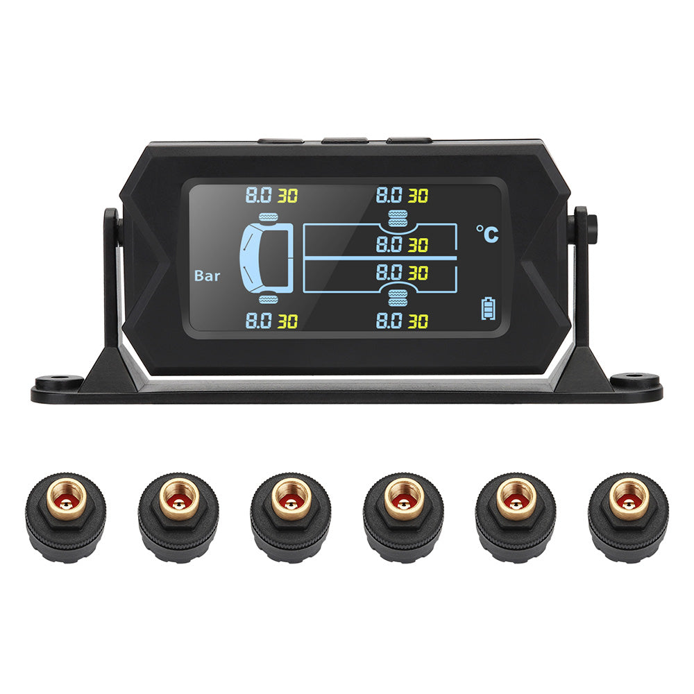 Tyre Pressure Monitoring System with 6 Wheel Sensors Suitable For Caravan, Truck, Trailer & Solar Vehicles-1