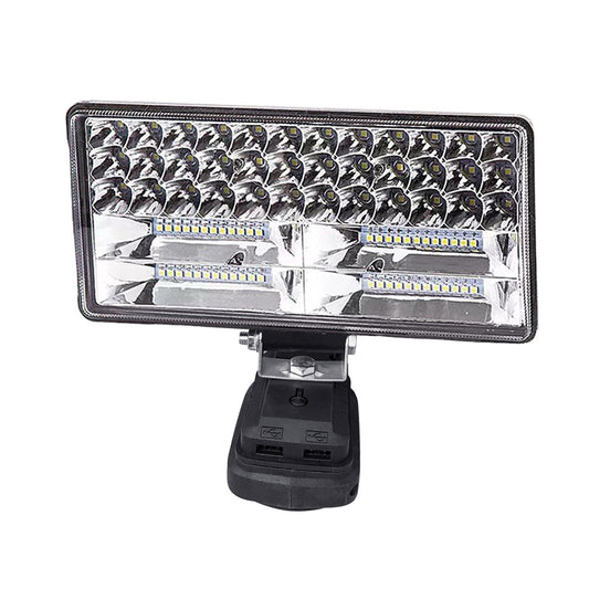 2x 18V 8in LED Work Light Torch with USB Ports Suitable For Makita Battery Camping/Flashlight Use-0