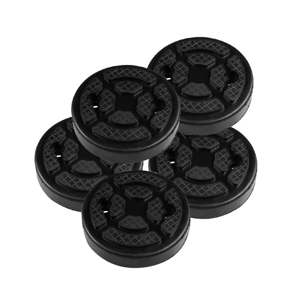 5x Universal Round Rubber Arm Lift Pads Suitable For Car Truck Auto Hoist Black-4