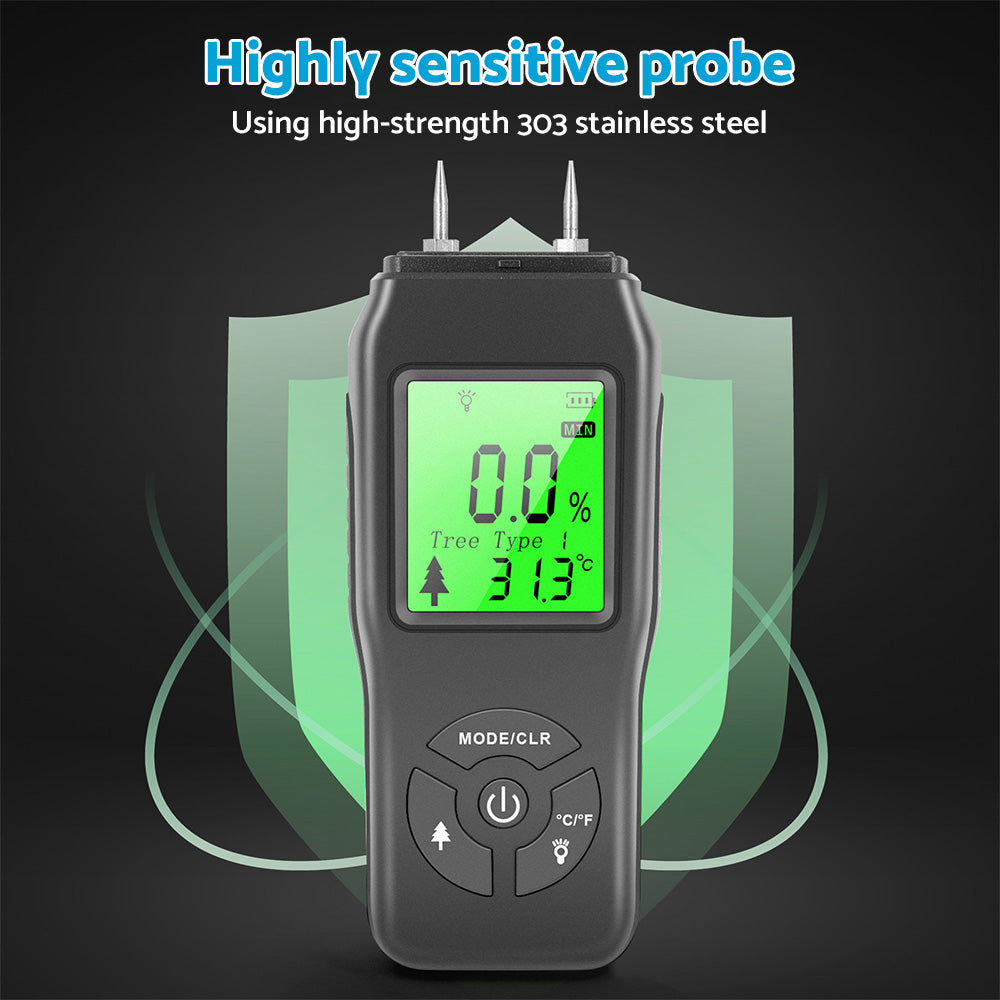 2-Pin Digital LCD Moisture Meter Suitable For Wood, Damp Detection & Caravan Testing-1