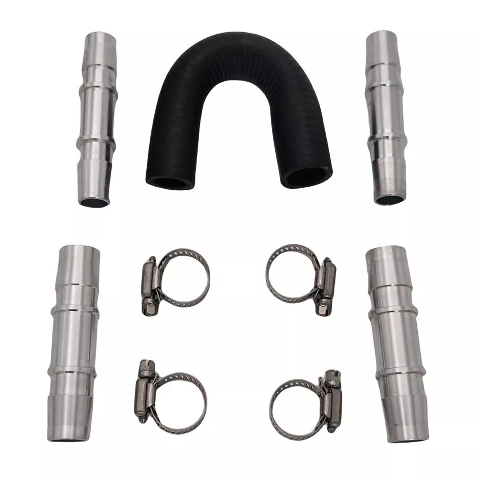 Car Engine Heater Core Bypass Kit 5 or 8in 3 or 4in Hose Fitting Aluminum For Most - Frazy's Auto Parts