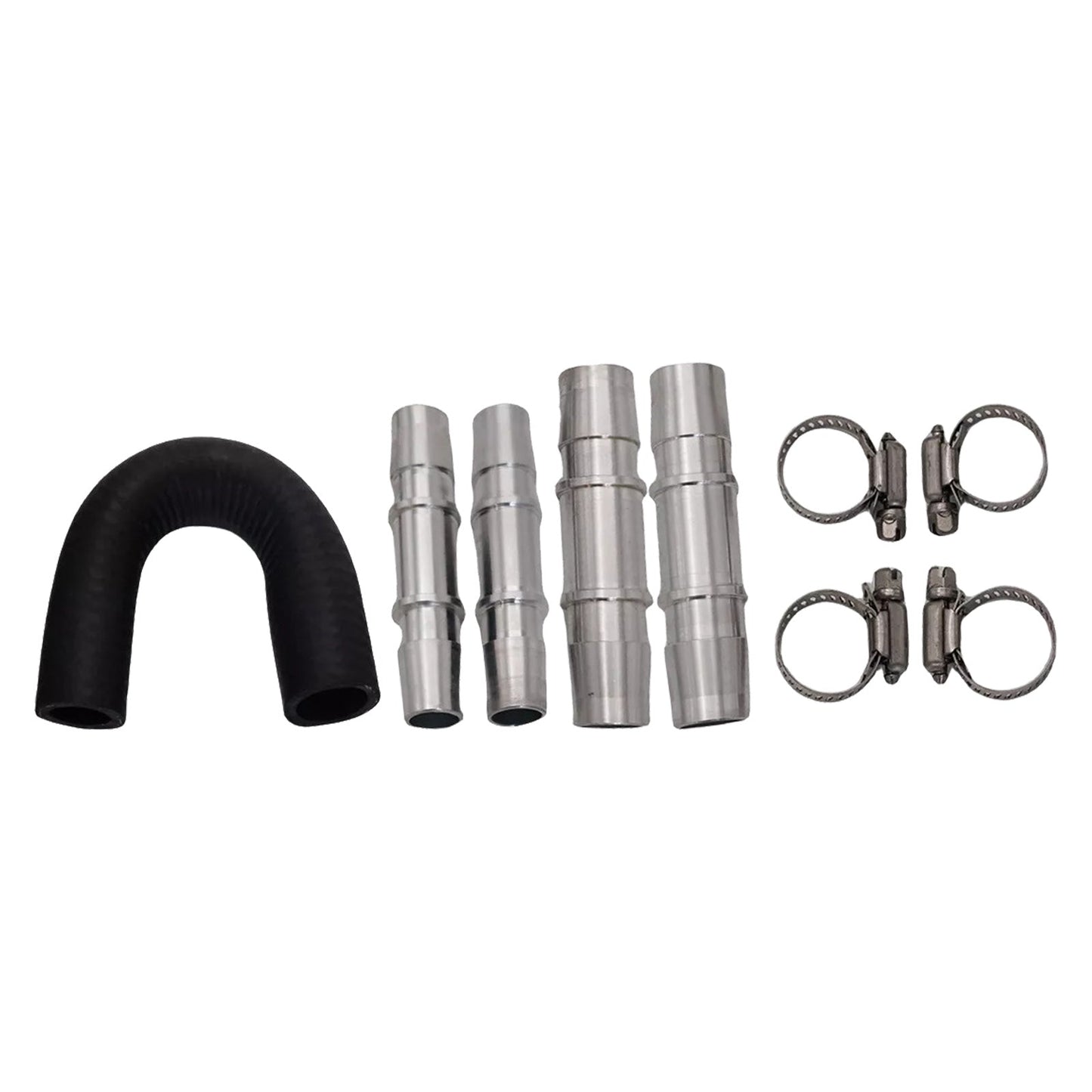 Car Engine Heater Core Bypass Kit 5 or 8in 3 or 4in Hose Fitting Aluminum For Most - Frazy's Auto Parts