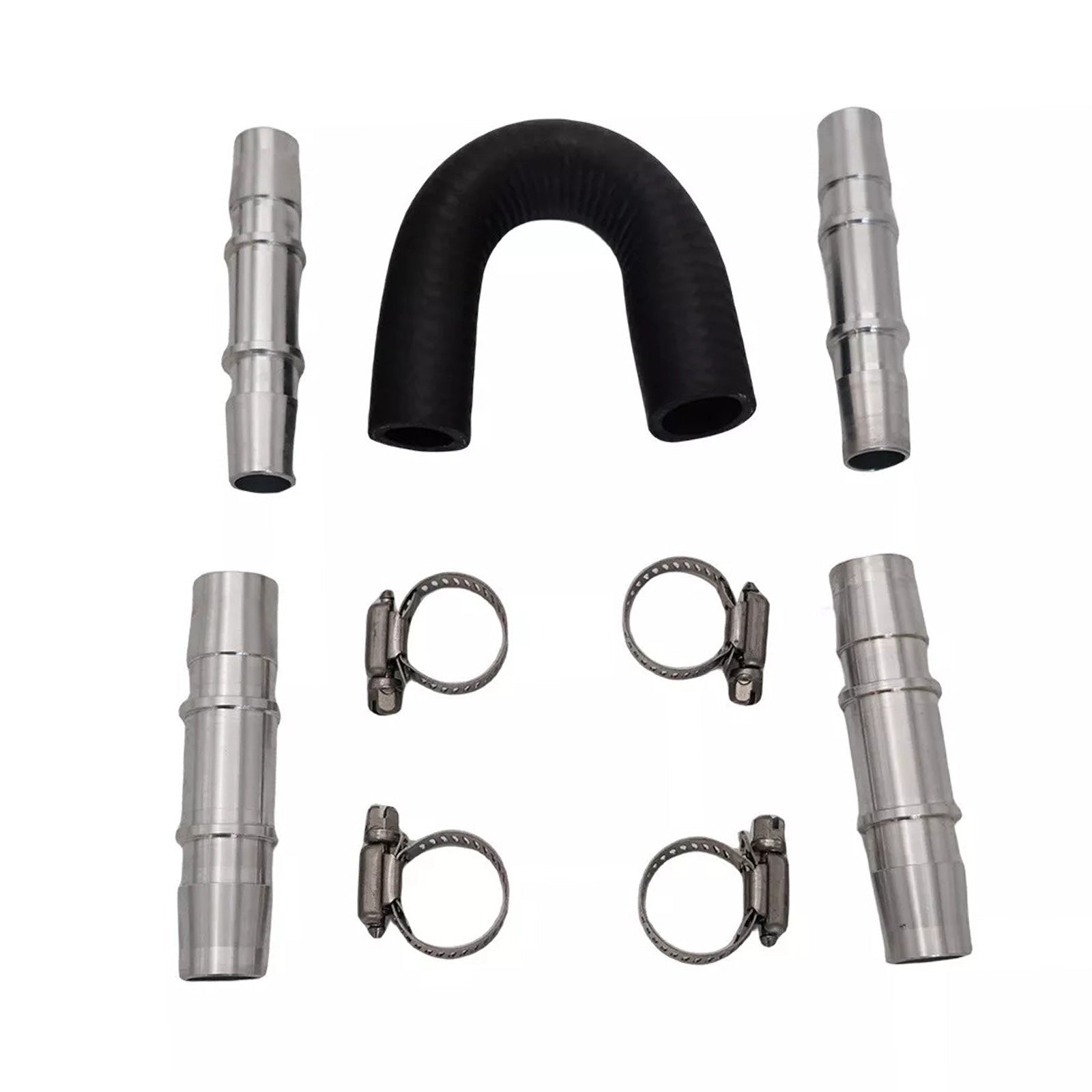 Car Engine Heater Core Bypass Kit 5 or 8in 3 or 4in Hose Fitting Aluminum For Most - Frazy's Auto Parts