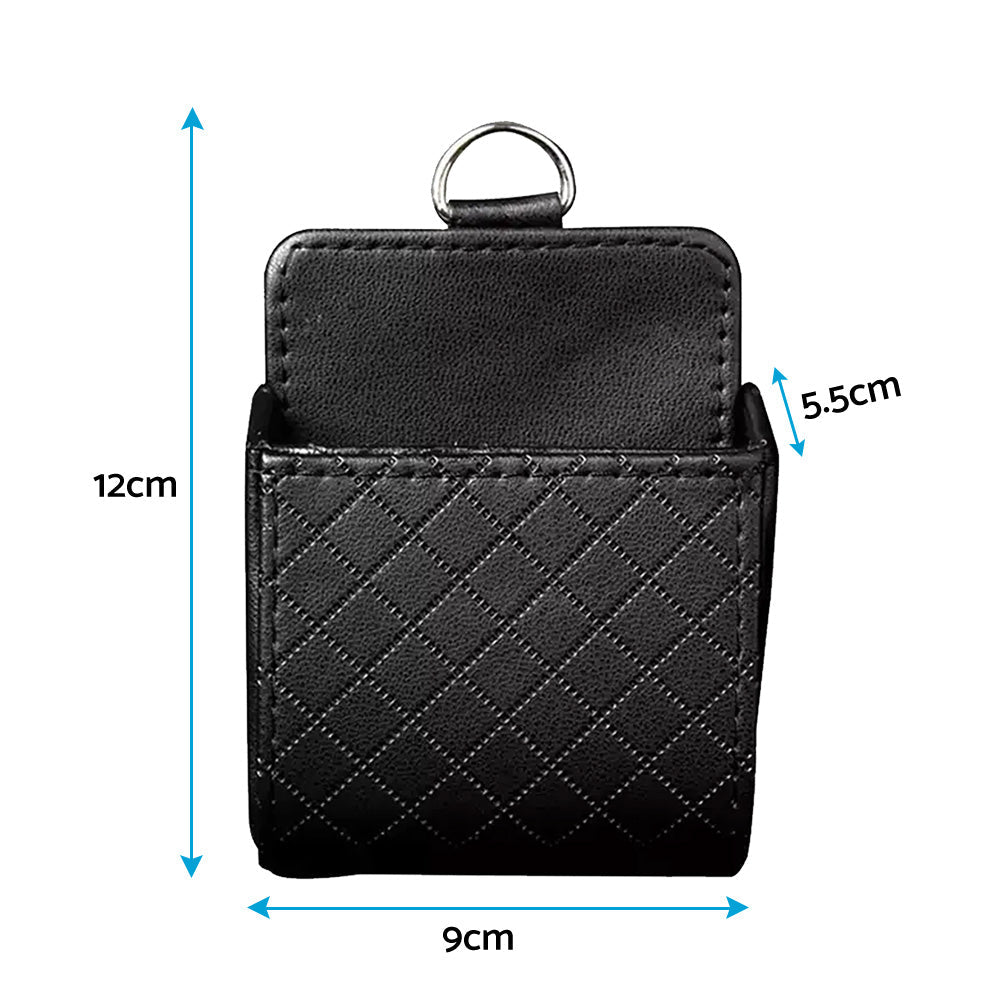 Car Organizer Bag Air Outlet Dashboard Hanging Leather Car Mobile Phone Holder - Frazy's Auto Parts