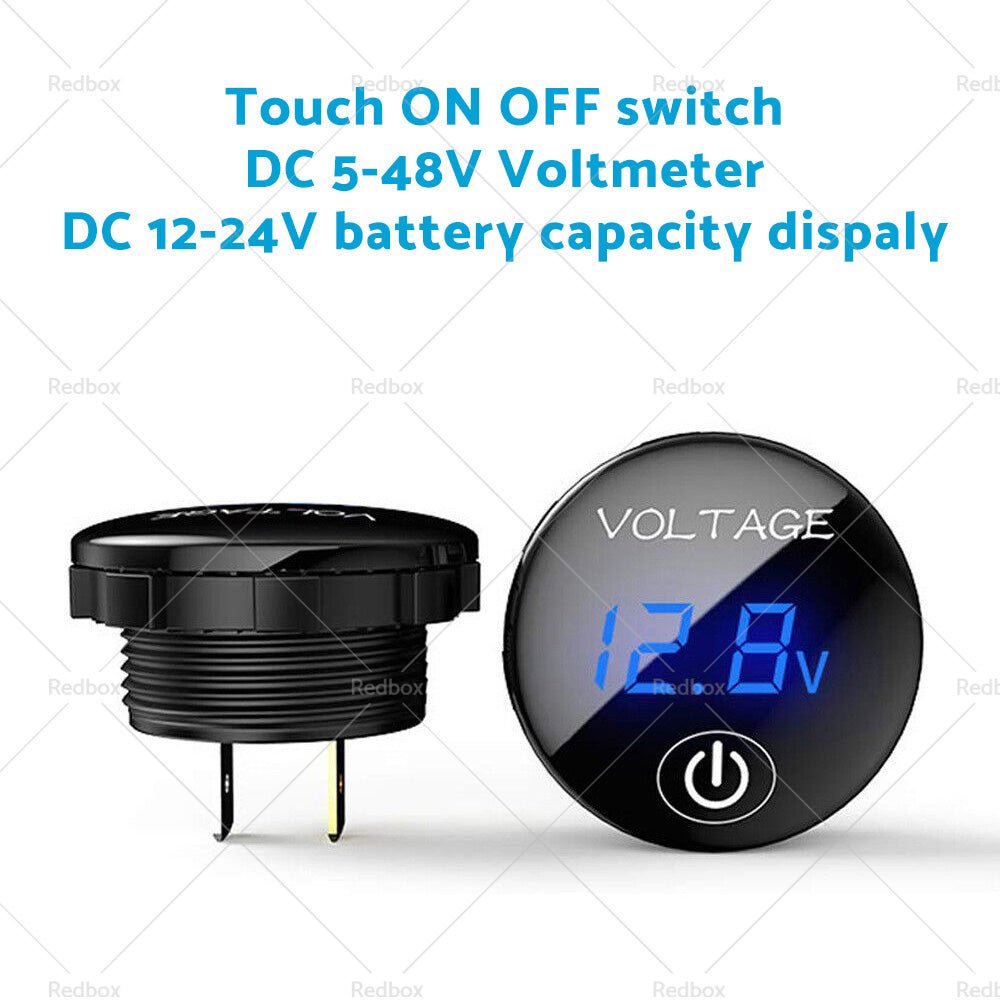 Car Panel Voltmeter 2PCS Volt Gauge Voltage Meter 12V - 24V LED Digital Display DC - Frazy's Auto Parts