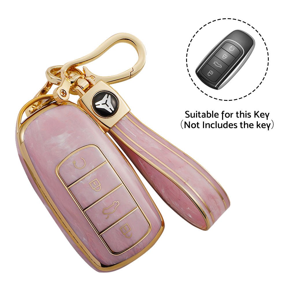 Car Remote Key Fob Case Cover TPU Pink Suitable For Chery Omoda 5 - Frazy's Auto Parts