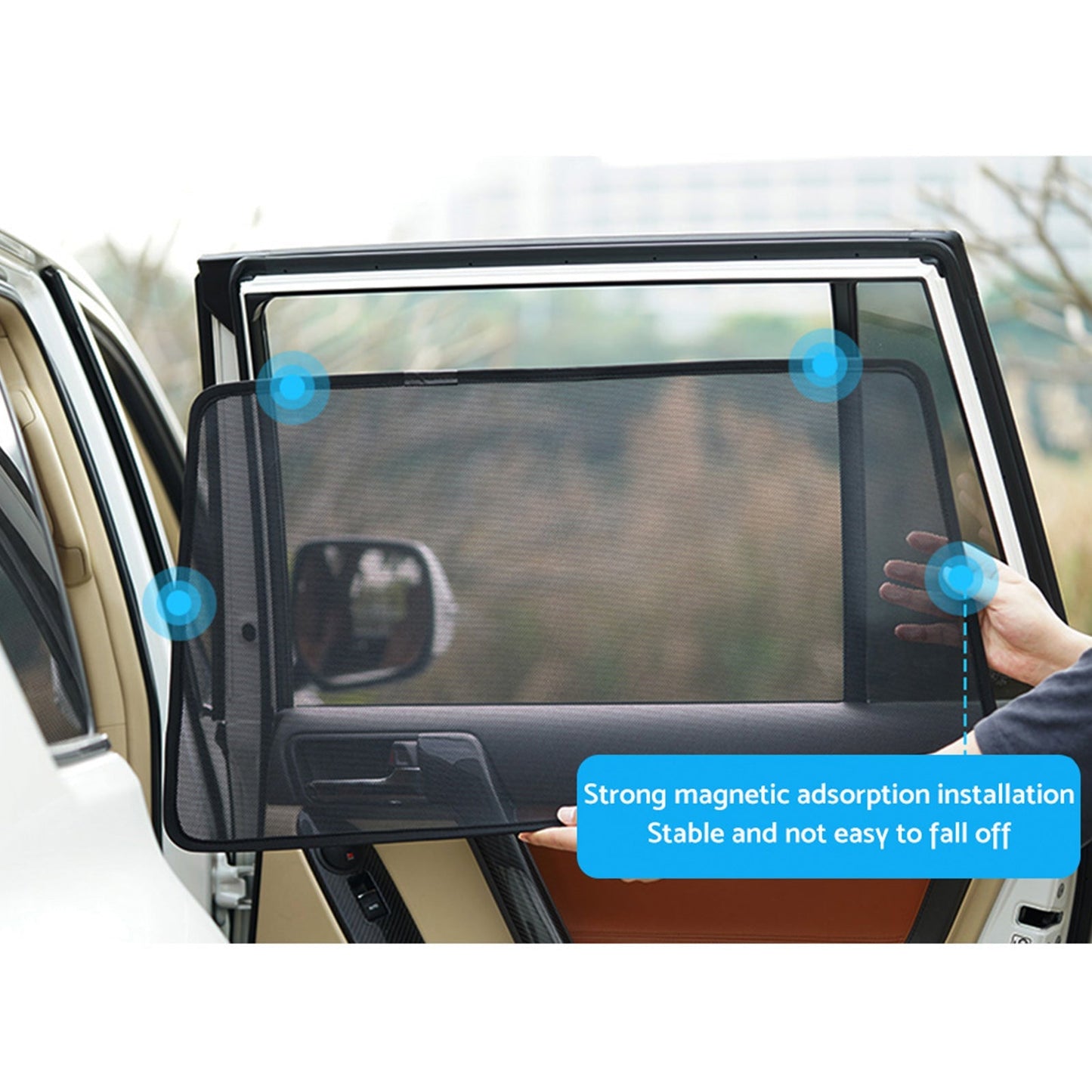 Car Window Magnetic Mesh Sun Shades Suitable For Mitsubishi Outlander 2021 - 2023 - Frazy's Auto Parts