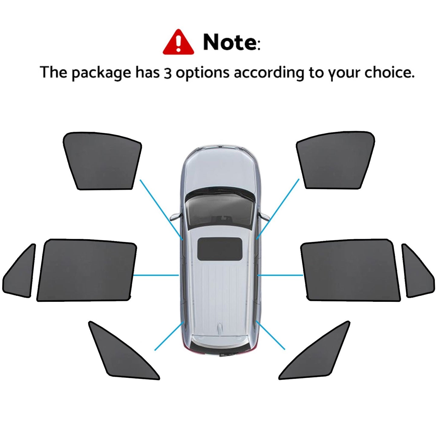 Car Window Sun Shades Magnetic Mesh Front & Rear Suitable For Mercedes - Benz GLC 2015 - 2022 - Frazy's Auto Parts