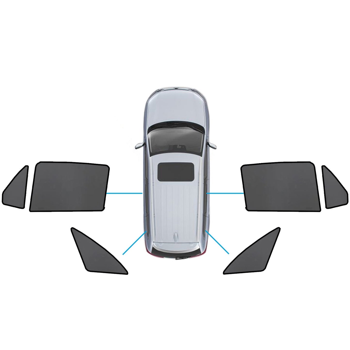 Car Window Sun Shades Magnetic Mesh Front & Rear Suitable For Mercedes - Benz GLC 2015 - 2022 - Frazy's Auto Parts