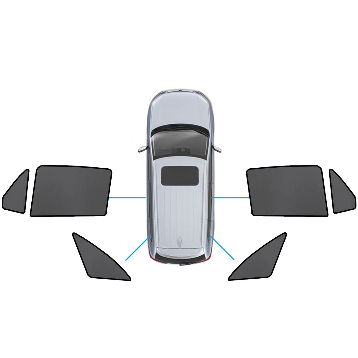 Car Window Sun Shades Magnetic Mesh Front & Rear Suitable For Mercedes - Benz GLC 2015 - 2022 - Frazy's Auto Parts