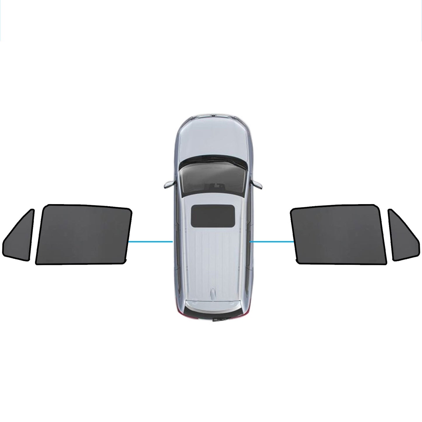 Car Window Sun Shades Magnetic Mesh Front & Rear Suitable For Mercedes - Benz GLC 2015 - 2022 - Frazy's Auto Parts