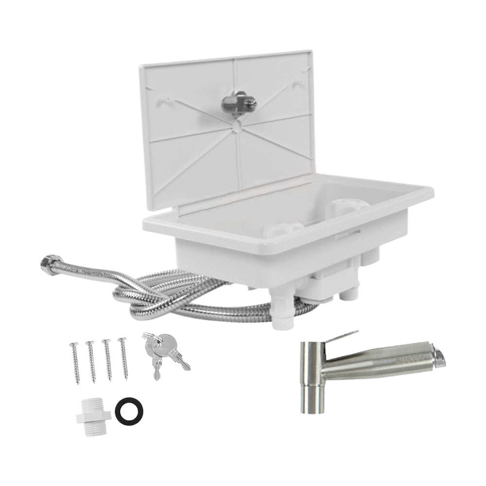 Caravan RV Shower Box Kit External with Lock Exterior Camper Trailer Boat Marine - Frazy's Auto Parts