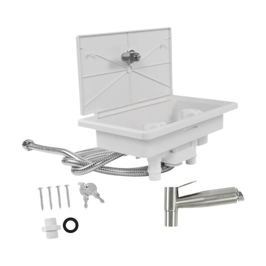 Caravan RV Shower Box Kit External with Lock Exterior Camper Trailer Boat Marine - Frazy's Auto Parts