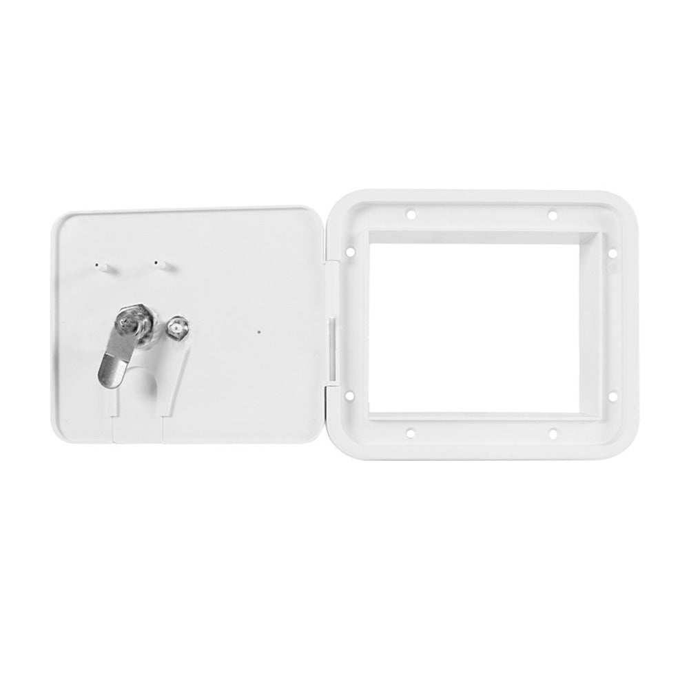 Caravan Utility Door Access Hatch Rectangle 194x165mm Suitable For RV Motorhome With Lock - Frazy's Auto Parts