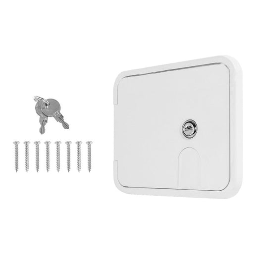 Caravan Utility Door Access Hatch Rectangle 194x165mm Suitable For RV Motorhome With Lock - Frazy's Auto Parts