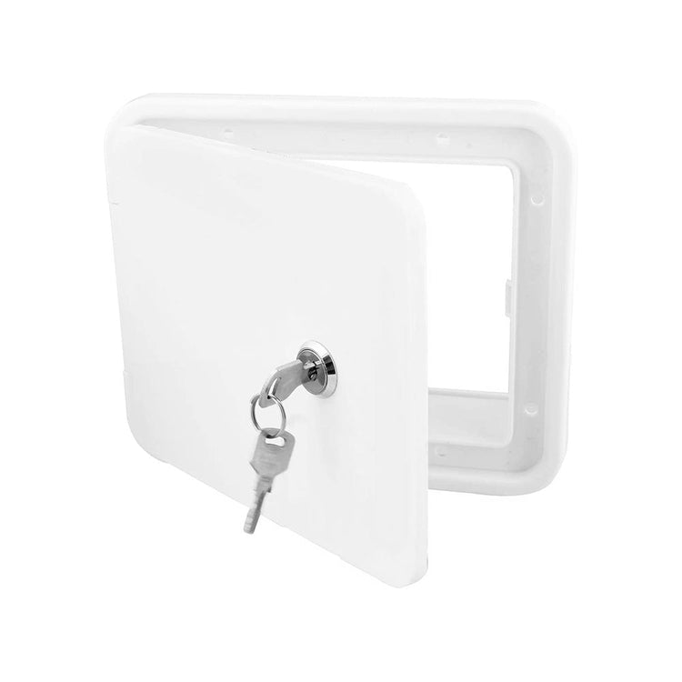 Caravan Utility Door Access Hatch Rectangle 194x165mm Suitable For RV Motorhome With Lock - Frazy's Auto Parts