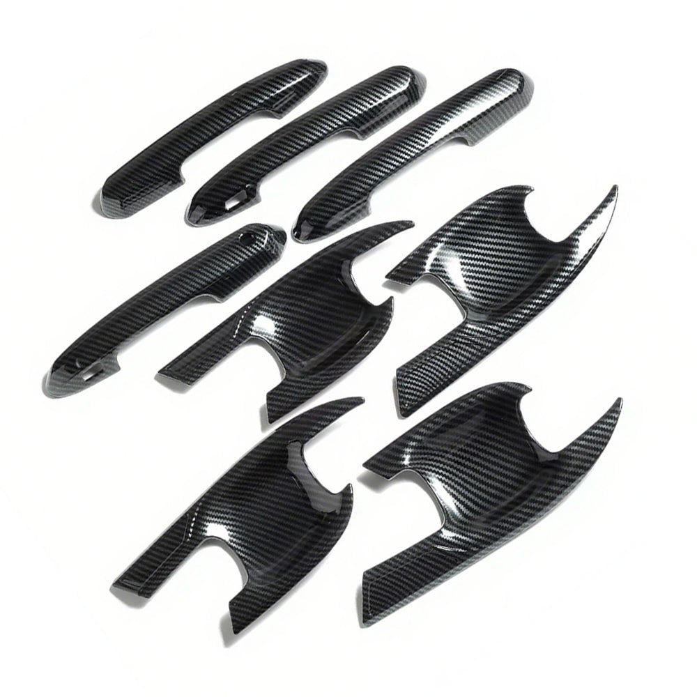Carbon Fiber Look Door Handle Bowl Strip Covers Suitable for Toyota Kluger 2021–2025 - Frazy's Auto Parts
